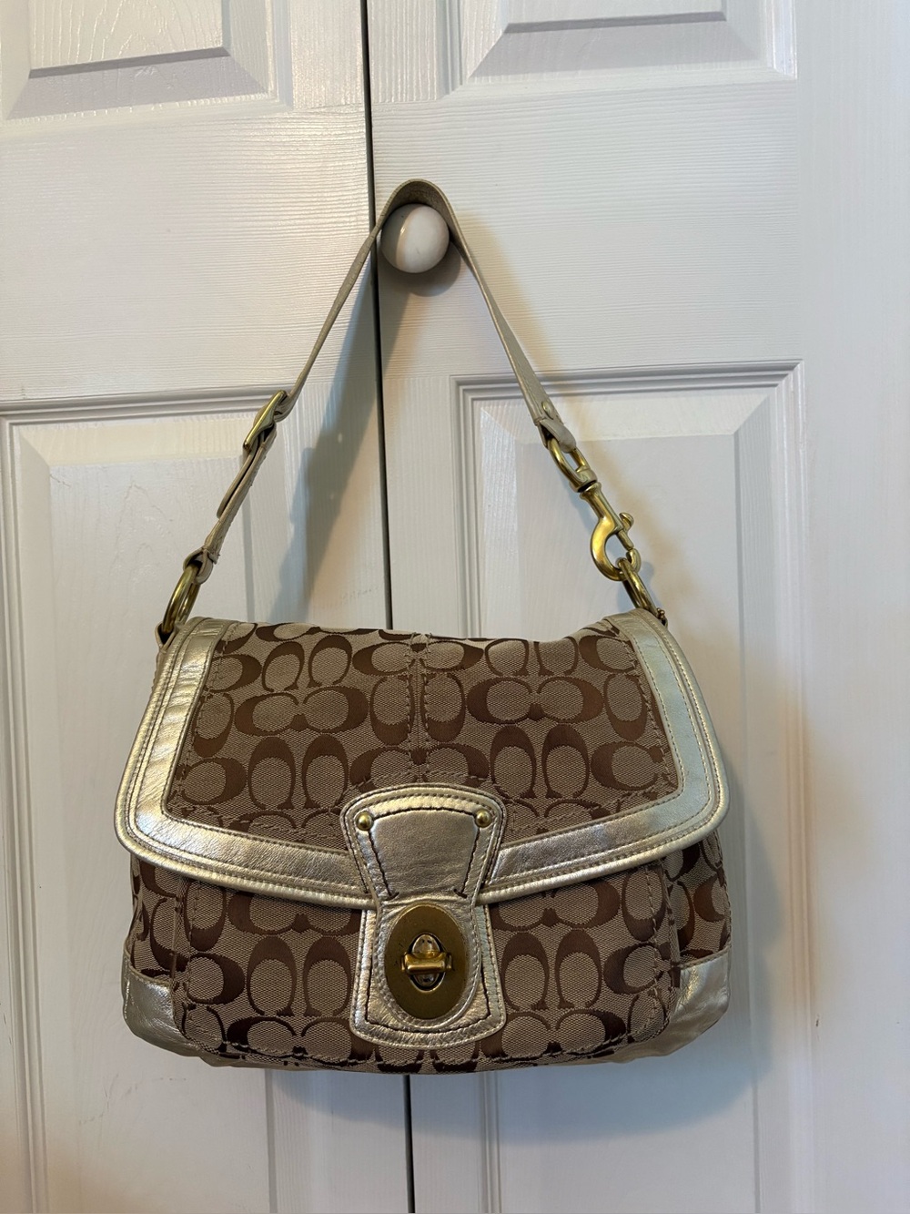Coach Ali Signature  flap bag